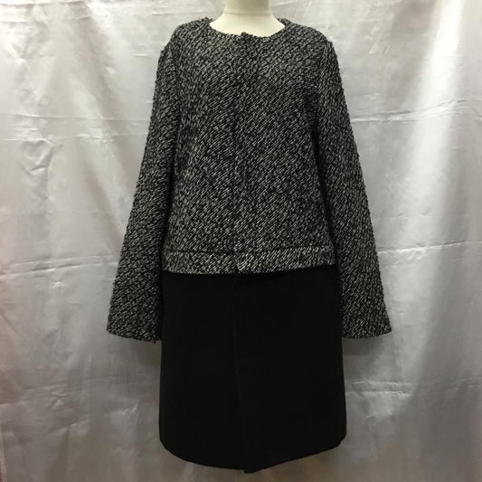 ロペピクニック ROPE  PICNIC コート コート一般 GDO-5514-B 2WAY ノーカラー ジャケット 40 無地 黒 / ブラック /  レディース USED 古着 中古 10107305