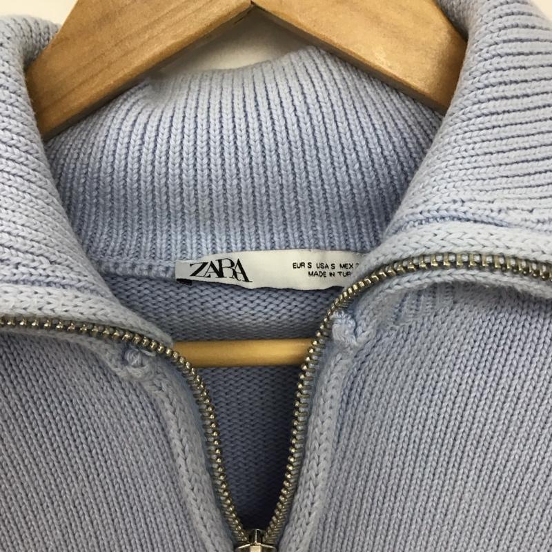 ザラ ZARA ニット、セーター 長袖 S 無地 水色 / ライトブルー /  レディース USED 古着 中古 10140290