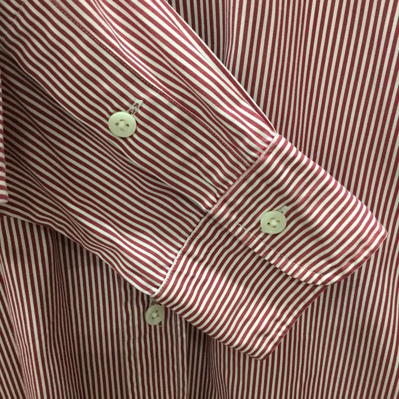 ポロバイラルフローレン Polo by RALPH LAUREN シャツ、ブラウス 長袖 HS-RL-HW3632 丸襟 L ストライプ 白 / ホワイト / X 赤 / レッド /  メンズ USED 古着 中古 10112886