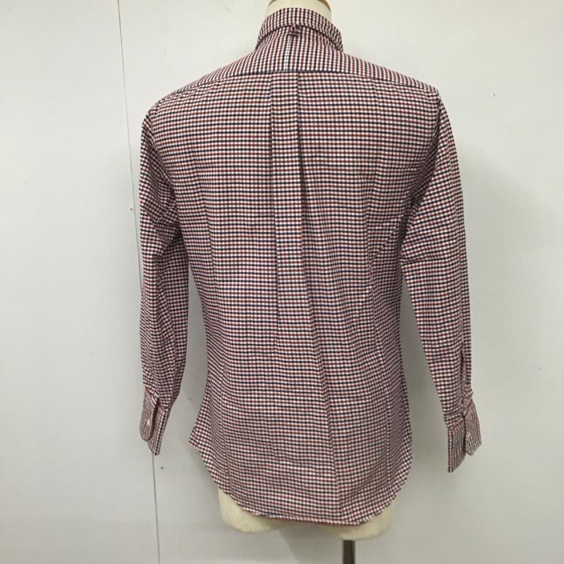 ブルックスブラザーズ BROOKS BROTHERS シャツ、ブラウス 長袖 BLACK FLEECE コットン BB1 USA ボタンダウン チェック 白 / ホワイト / X 赤 / レッド / X 紺 / ネイビー /  メンズ USED 古着 中古 10112672