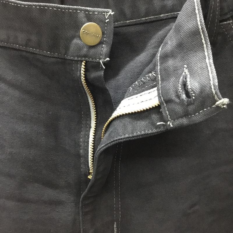 カーハート Carhartt パンツ ワークパンツ、ペインターパンツ ワークパンツ ワイドパンツ カジュアルパンツ ジーンズ 後染め 無地 黒 / ブラック /  メンズ USED 古着 中古 10118641