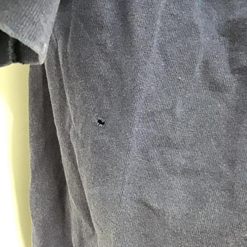 リーボック Reebok Tシャツ 半袖 クルーネック XL ロゴ、文字 紺 / ネイビー /  メンズ USED 古着 中古 10118316