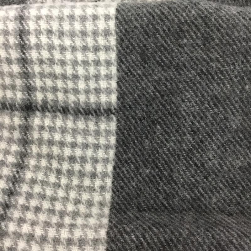 ビューティアンドユース BEAUTY&YOUTH マフラー マフラー カシミヤ フリンジ チェック 灰 / グレー / X ダークグレー / ダークグレー /  メンズ USED 古着 中古 10142732