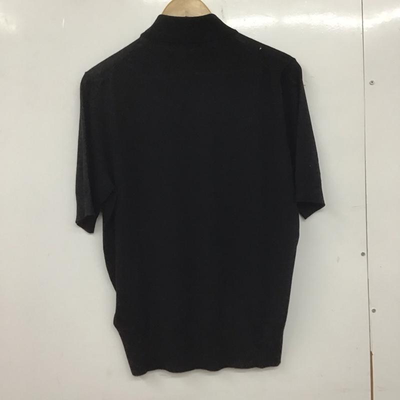 プラダ PRADA ニット、セーター 半袖 半袖ニットカットソー セーター ロゴ、文字 黒 / ブラック /  メンズ USED 古着 中古 10138784