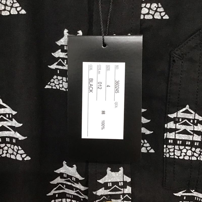 ゴースローキャラバン go slow caravan シャツ、ブラウス 長袖 360245 長袖シャツ プリントシャツ 4 プリント 黒 / ブラック /  メンズ USED 古着 中古 10138168