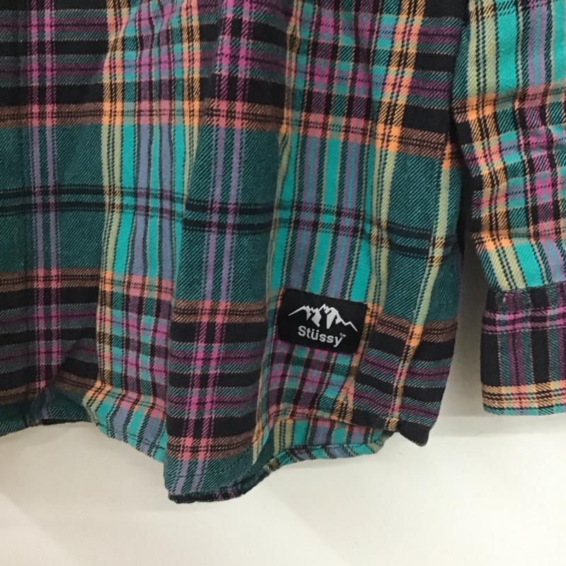 ステューシー STUSSY シャツ、ブラウス 長袖 長袖シャツ チェックシャツ カラーシャツ L チェック マルチカラー / マルチカラー /  メンズ USED 古着 中古 10146980