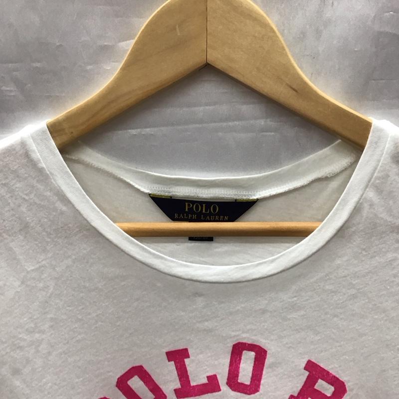 ポロラルフローレン POLO RALPH LAUREN Tシャツ 半袖 キッズ L ロゴ、文字 白 / ホワイト /  ガールズ USED 古着 中古 10116920
