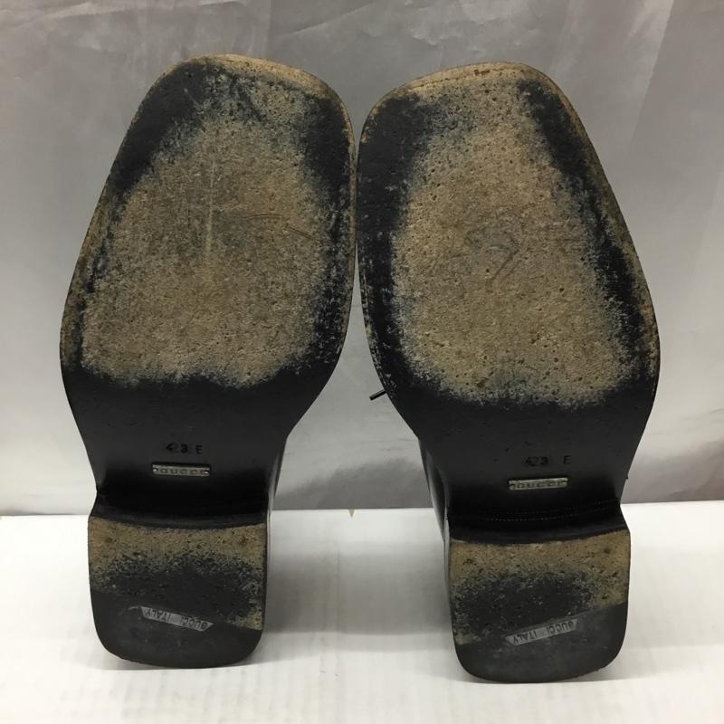 グッチ GUCCI 革靴 革靴 111 5235 レザー レースアップ 43 無地 黒 / ブラック /  メンズ USED 古着 中古 10110533