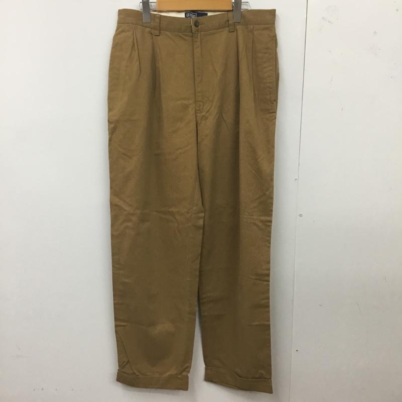 ポロバイラルフローレン Polo by RALPH LAUREN パンツ チノパン チノパン カジュアルパンツ ワイドパンツ ストレートパンツ 35インチ 無地 ベージュ / ベージュ /  メンズ USED 古着 中古 10120688