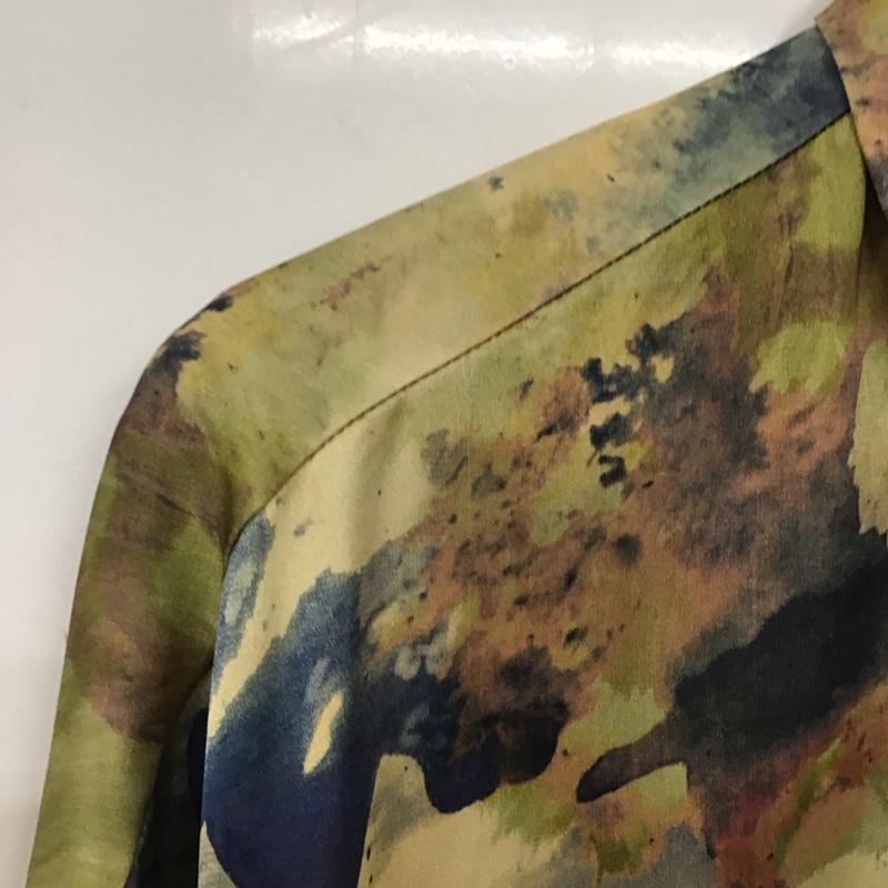 ザラ ZARA シャツ、ブラウス 長袖 7993/455/903 オーバーサイズ サテン エフェクト シャツ S 総柄 マルチカラー / マルチカラー /  レディース USED 古着 中古 10133628