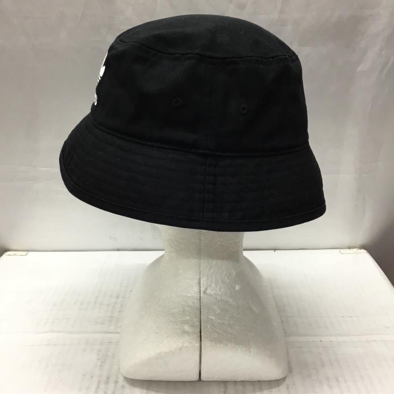 アディダス adidas 帽子 ハット AJ8995 オリジナルス BUCKET HAT CORE バケハ OSFX ロゴ、文字 黒 / ブラック /  メンズ USED 古着 中古 10109220