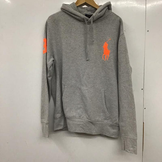ポロラルフローレン POLO RALPH LAUREN パーカー 長袖 長袖パーカー プルオーバーパーカー スウェット L ロゴ、文字 灰 / グレー /  メンズ USED 古着 中古 10137741