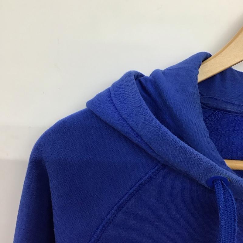 アディダス adidas パーカー 長袖 長袖パーカー プルオーバーパーカー スウェット L プリント 青 / ブルー /  メンズ USED 古着 中古 10149530