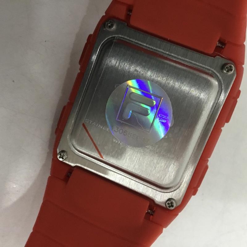 フィラ FILA 腕時計 デジタル 130666993 箱有 ロゴ、文字 赤 / レッド /  レディース USED 古着 中古 10135153
