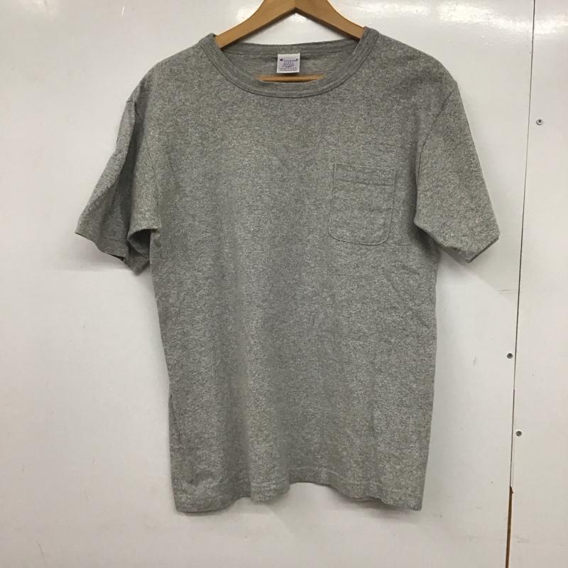 チャンピオン Champion Tシャツ 半袖 半袖カットソー プリントTシャツ クルーネックカットソー M 無地 灰 / グレー /  メンズ USED 古着 中古 10145048