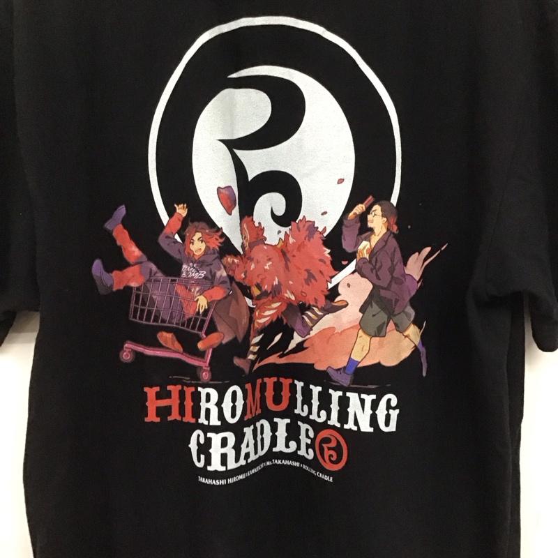 ローリングクレイドル ROLLING CRADLE Tシャツ 半袖 半袖カットソー プリントTシャツ クルーネックカットソー L ロゴ、文字 黒 / ブラック /  メンズ USED 古着 中古 10140708