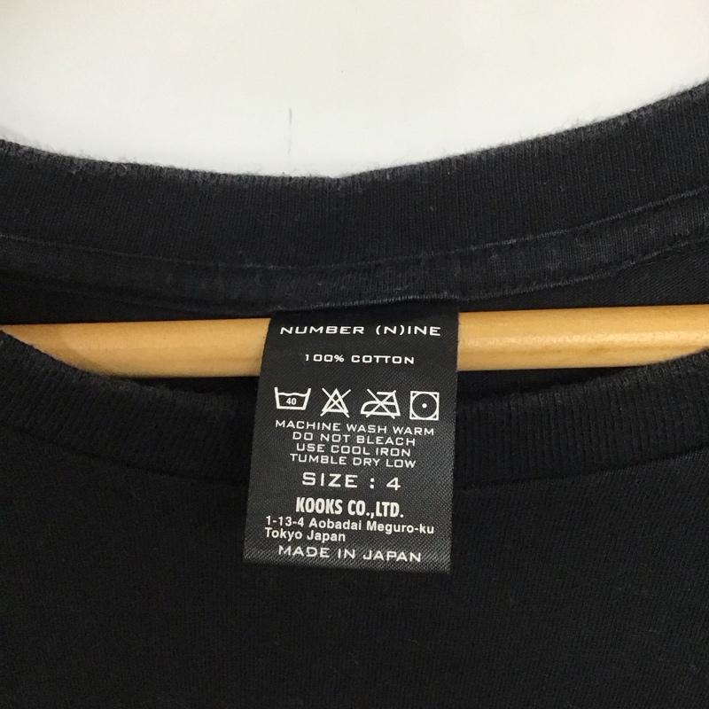 ナンバーナイン NUMBER (N)INE Tシャツ 半袖 半袖カットソー プリントTシャツ クルーネックカットソー 4 ロゴ、文字 黒 / ブラック /  メンズ USED 古着 中古 10132252