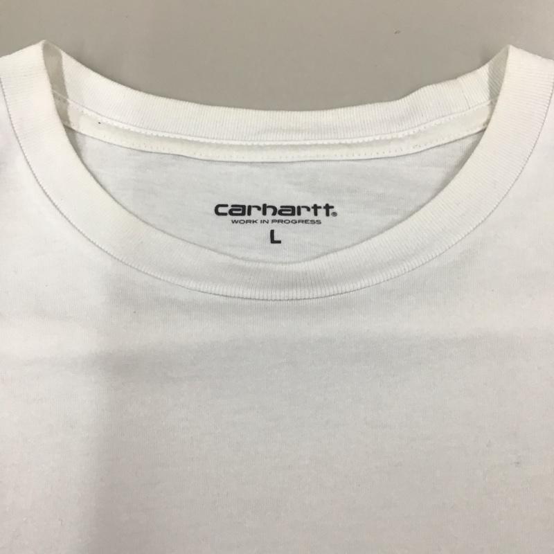 カーハート Carhartt カットソー 半袖 半袖カットソー プリントTシャツ クルーネックカットソー L ロゴ、文字 白 / ホワイト /  メンズ USED 古着 中古 10113195