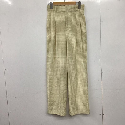 ダブルクローゼット w closet ボトムス ボトムス 343117 ワイドパンツ ハイウエスト FREE チェック マルチカラー / マルチカラー /  レディース USED 古着 中古 10146608