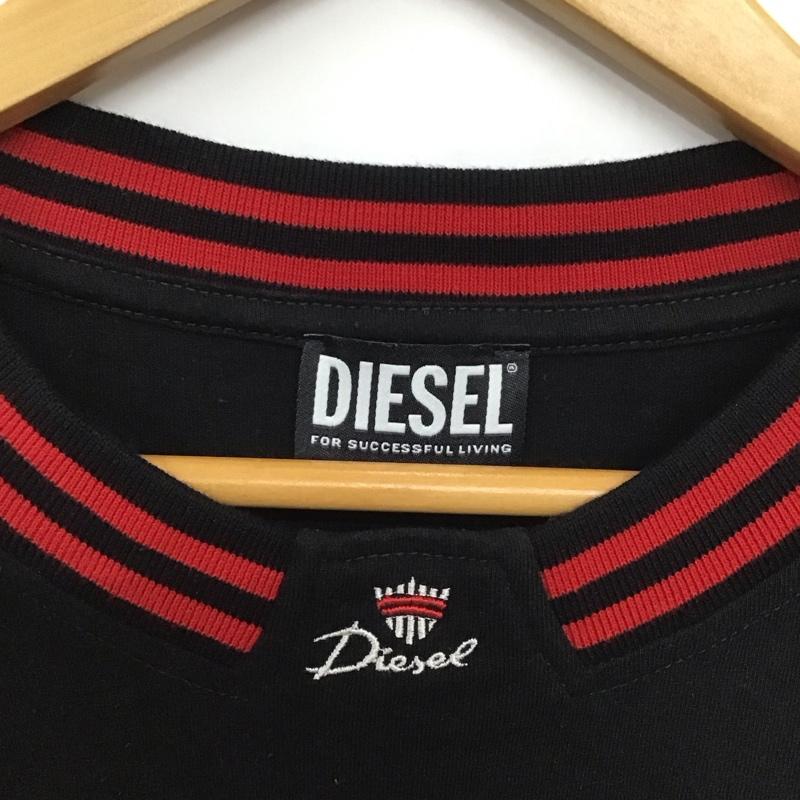ディーゼル DIESEL カットソー 長袖 長袖カットソー 無地カットソー クルーネック L ロゴ、文字 黒 / ブラック /  メンズ USED 古着 中古 10148989