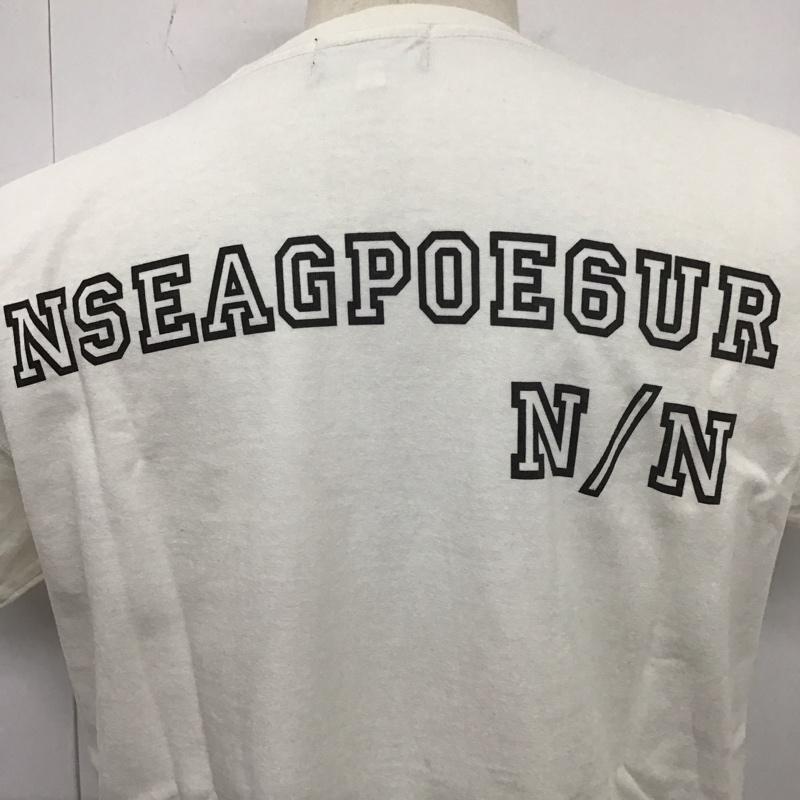 サプール SAPEur Tシャツ 半袖 半袖カットソー プリントTシャツ クルーネックカットソー L プリント 白 / ホワイト /  メンズ USED 古着 中古 10126427