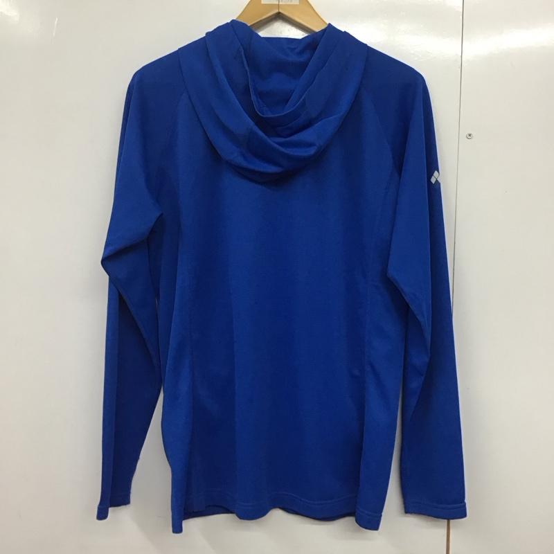 モンベル mont-bell パーカー 長袖 1114460 クールパーカー ジップアップジャケット M ロゴ、文字 青 / ブルー /  メンズ USED 古着 中古 10142569