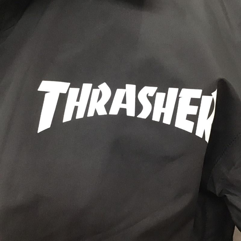 スラッシャー THRASHER ジャケット、上着 ジャンパー、ブルゾン ジップアップジャケット ジャンパー ジャケット カジュアルジャケット アウター XS ロゴ、文字 黒 / ブラック / X 灰 / グレー /  メンズ USED 古着 中古 10114413