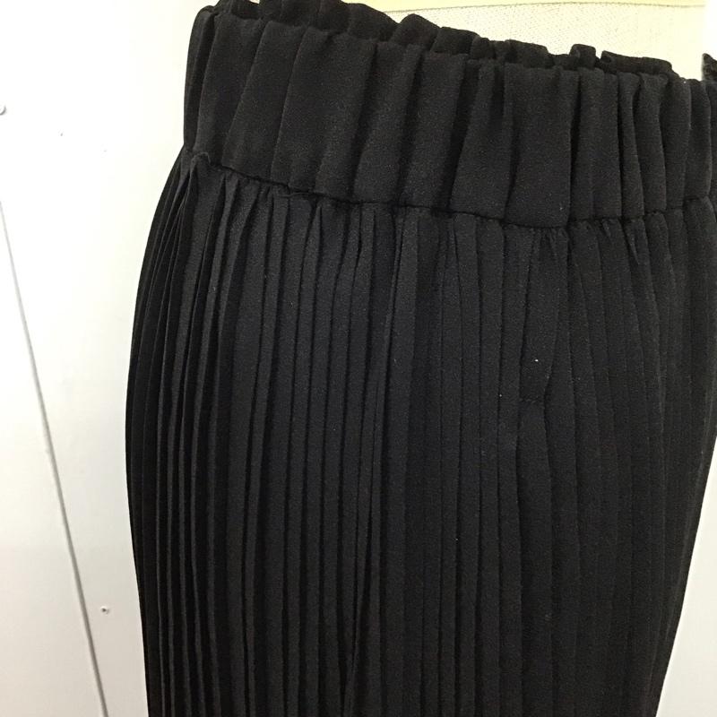 マウジー MOUSSY ボトムス ボトムス 010EA230-6330 プリーツ ワイドパンツ イージーパンツ 1 無地 黒 / ブラック /  レディース USED 古着 中古 10107504