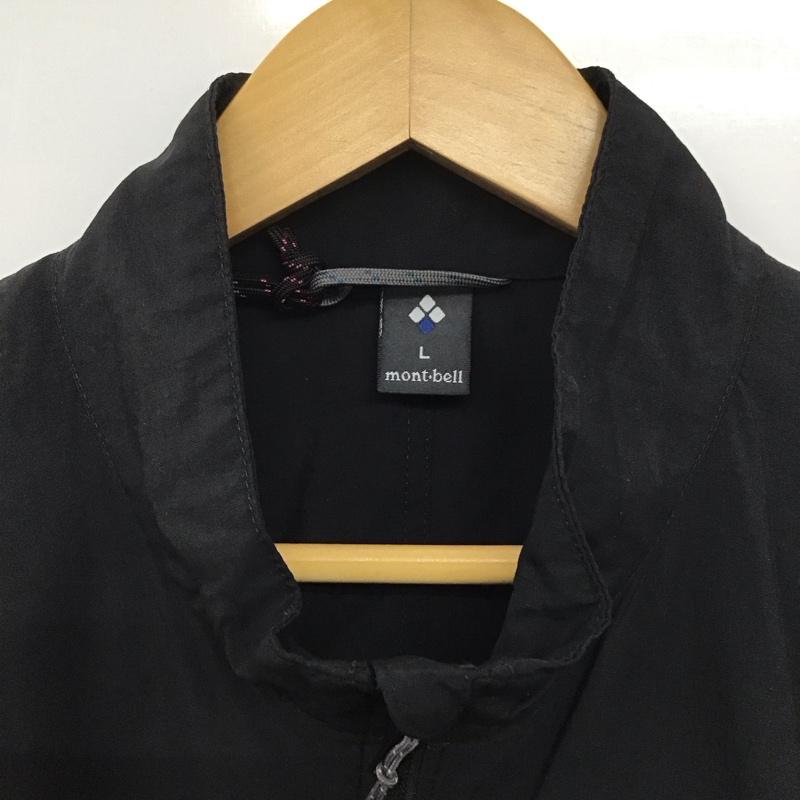 モンベル mont-bell ジャケット、上着 ジャケット、ブレザー 1103244 ジップアップジャケット アウター スタンドカラージャケット L ロゴ、文字 黒 / ブラック /  メンズ USED 古着 中古 10142940