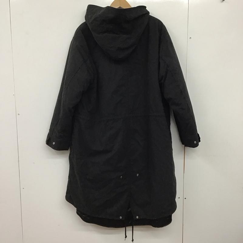 アダムエロペ ADAM ET ROPE  ジャケット、上着 ジャンパー、ブルゾン gvo-19030-b モッズコート ジップアップジャケット アウター L 無地 黒 / ブラック /  メンズ USED 古着 中古 10140308