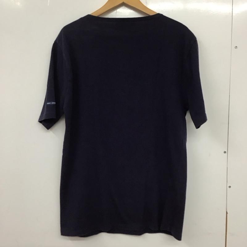 セントジェームス SAINT JAMES Tシャツ 半袖 半袖カットソー 無地Tシャツ クルーネックカットソー 40 無地 紺 / ネイビー /  メンズ USED 古着 中古 10135740