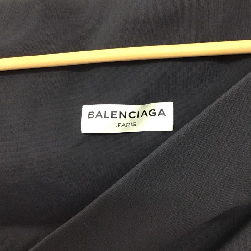 バレンシアガ BALENCIAGA ワンピース ひざ丈スカート ノースリーブワンピース タイトワンピース 36 無地 ダークグレー / ダークグレー /  レディース USED 古着 中古 10147689