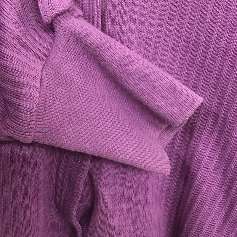 アースミュージックアンドエコロジー earth music&ecology カーディガン 長袖 M 無地 紫 / パープル /  レディース USED 古着 中古 10142790