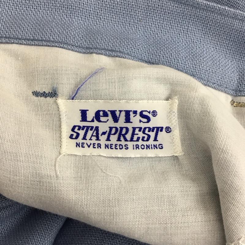 リーバイス Levi s パンツ スラックス W33 L34 81年 646 STA‐PREST 黒タブ 80s 33インチ 無地 水色 / ライトブルー /  メンズ USED 古着 中古 10118132