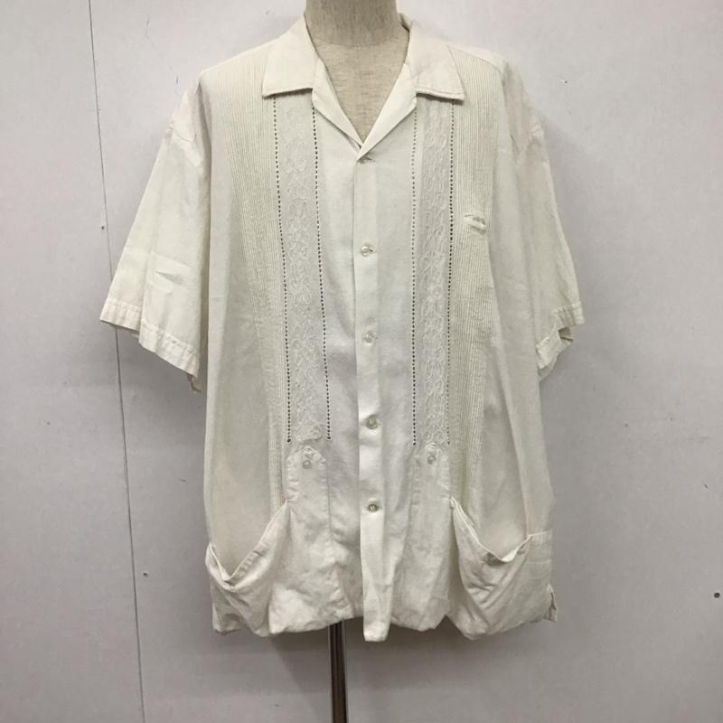 古着 USED シャツ、ブラウス 半袖 半袖シャツ カラーシャツ 半袖カットソー 古着 ヴィンテージ 無地 白 / ホワイト /  メンズ USED 古着 中古 10107024