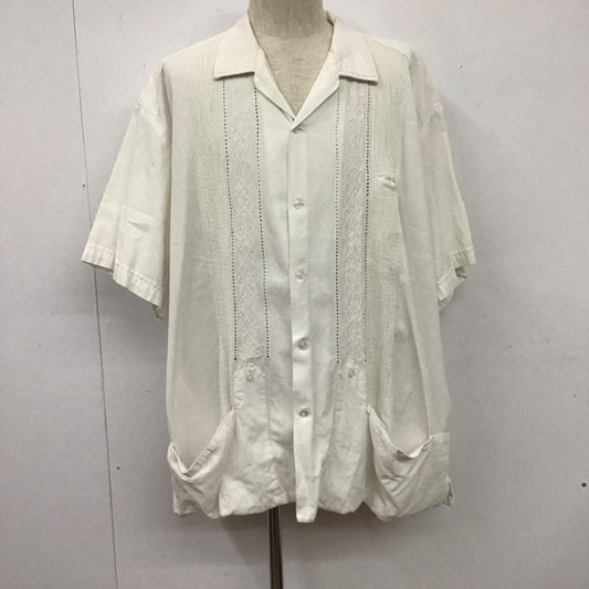 古着 USED シャツ、ブラウス 半袖 半袖シャツ カラーシャツ 半袖カットソー 古着 ヴィンテージ 無地 白 / ホワイト /  メンズ USED 古着 中古 10107024