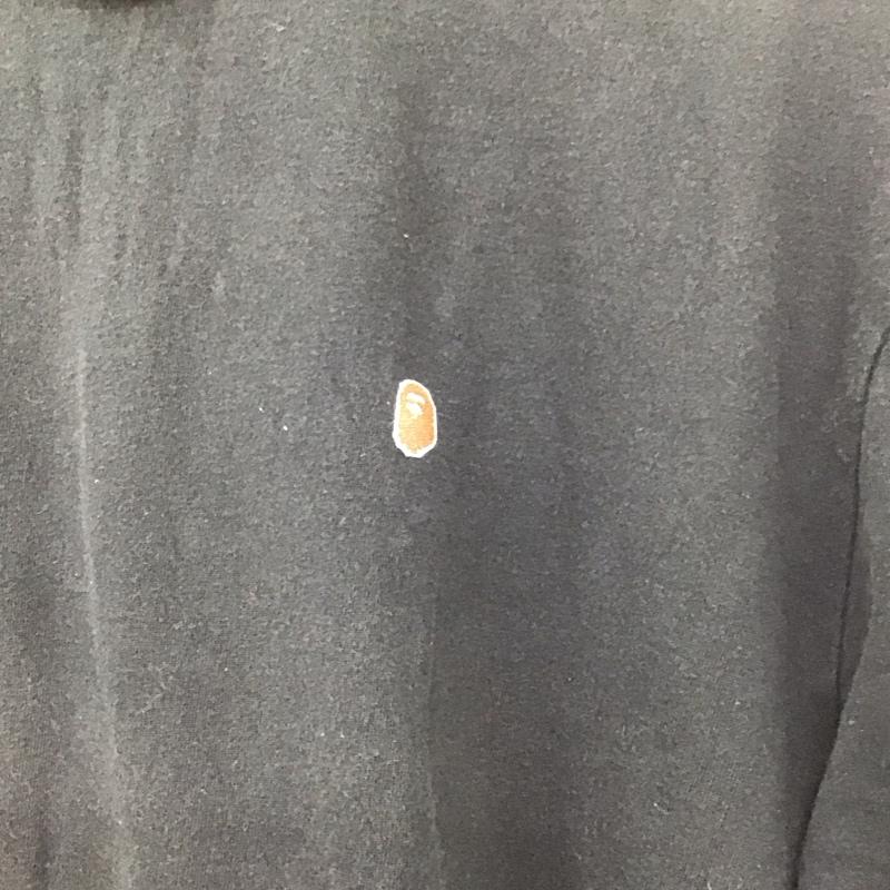 ベイプ BAPE Tシャツ 半袖 半袖カットソー プリントTシャツ クルーネックカットソー L ロゴ、文字 黒 / ブラック /  メンズ USED 古着 中古 10132610