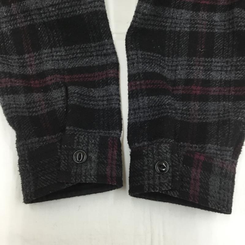 ステューシー STUSSY ジャケット、上着 ジャケット、ブレザー リード ウール プレイド ジップ シャツ Reed Wool Plaid Zip Shirt M チェック 黒 / ブラック / X 灰 / グレー / X 赤 / レッド /  メンズ USED 古着 中古 10125304