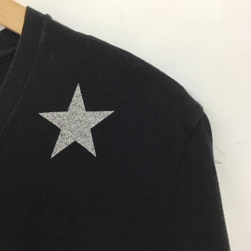 タンタ TANTA Tシャツ 半袖 スパンコール Vネック プリント 黒 / ブラック /  メンズ USED 古着 中古 10133763