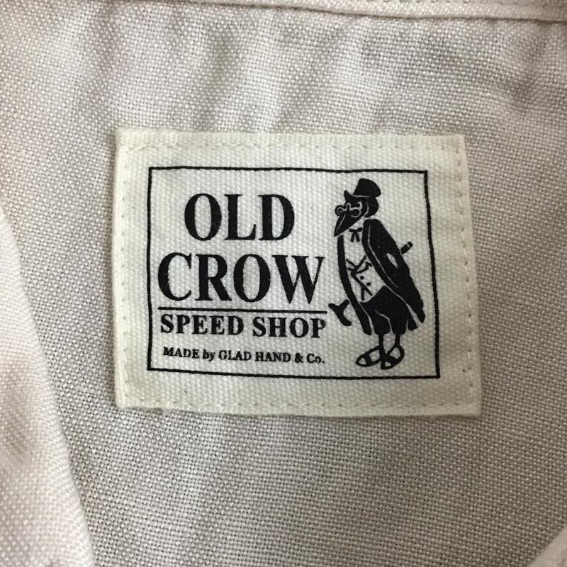 オールドクロウ OLD CROW シャツ、ブラウス 半袖 半袖シャツ 無地シャツ カラーシャツ XL ロゴ、文字 アイボリー / アイボリー /  メンズ USED 古着 中古 10130458