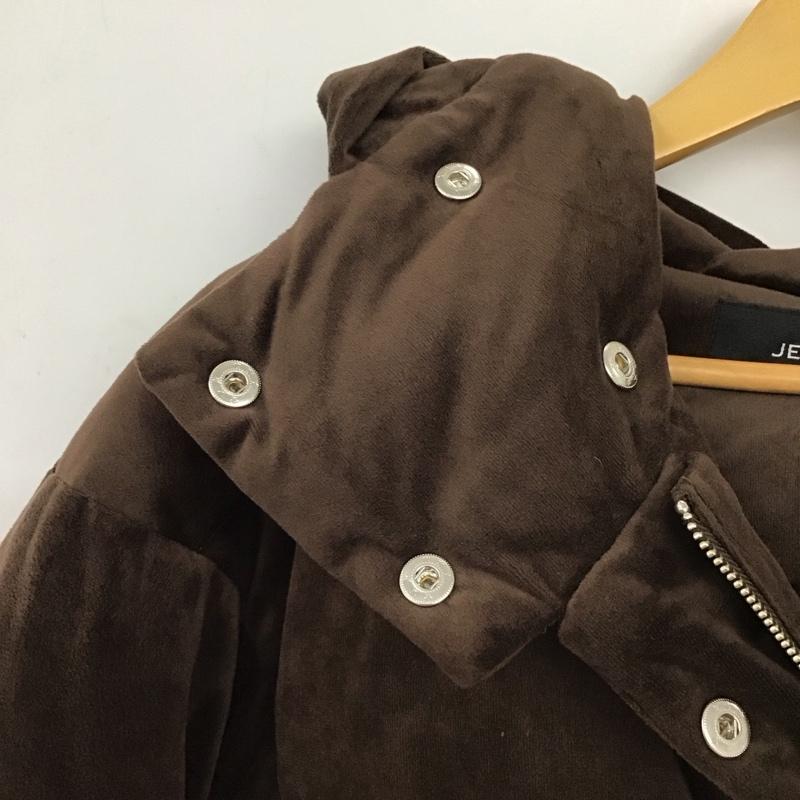 ジーナシス JEANASIS ジャケット、上着 ダウンジャケット JS071199TS ベロアクロップドダウンジャケット FREE 無地 茶 / ブラウン /  レディース USED 古着 中古 10147793