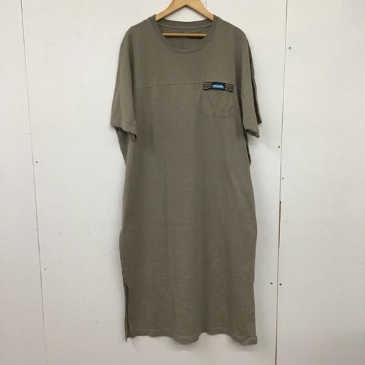 カブー KAVU ワンピース ロングスカート FREE 無地 カーキ / カーキ /  レディース USED 古着 中古 10133992