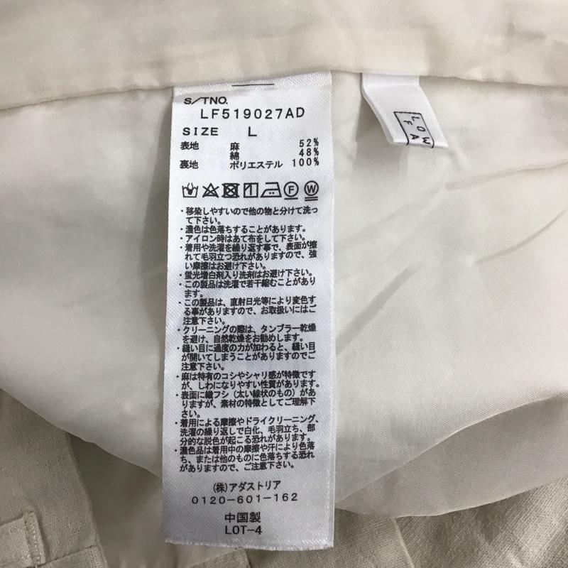 ローリーズファーム LOWRYS FARM パンツ スラックス L 無地 アイボリー / アイボリー /  レディース USED 古着 中古 10108125