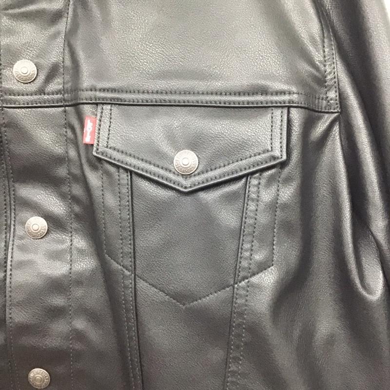 リーバイストラウスアンドコー Levi Strauss & co. ジャケット、上着 ジャケット、ブレザー レザージャケット フロントボタン アウター L 無地 黒 / ブラック /  メンズ USED 古着 中古 10142365