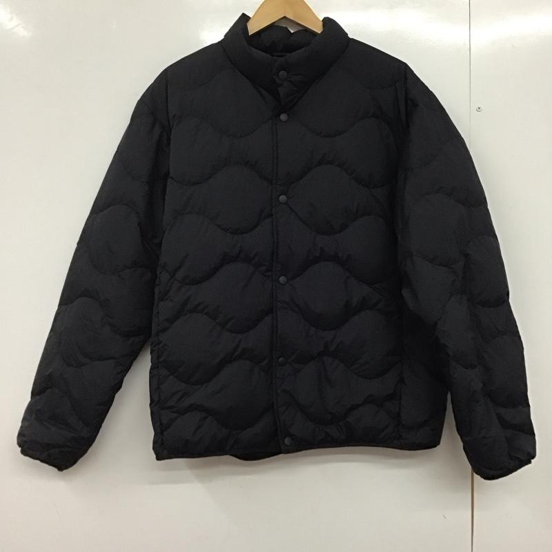 ユニクロ UNIQLO ジャケット、上着 ダウンジャケット 311-443879 ダウンジャケット アウター 前ボタン L 無地 黒 / ブラック /  メンズ USED 古着 中古 10146055