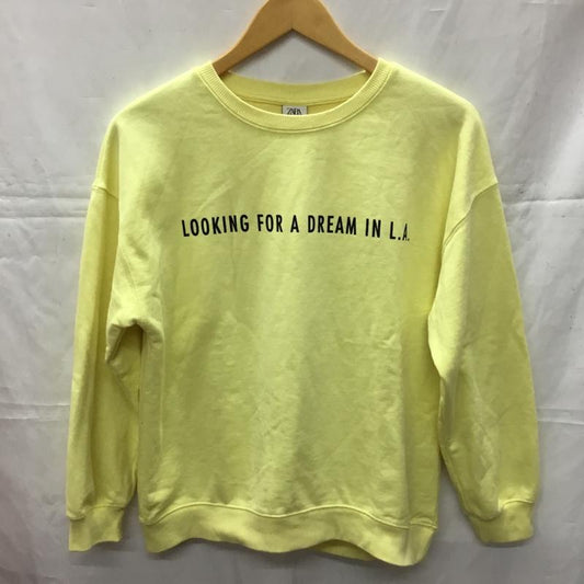 ザラ ZARA トレーナー 長袖 160cm 無地 黄 / イエロー /  ガールズ USED 古着 中古 10110563