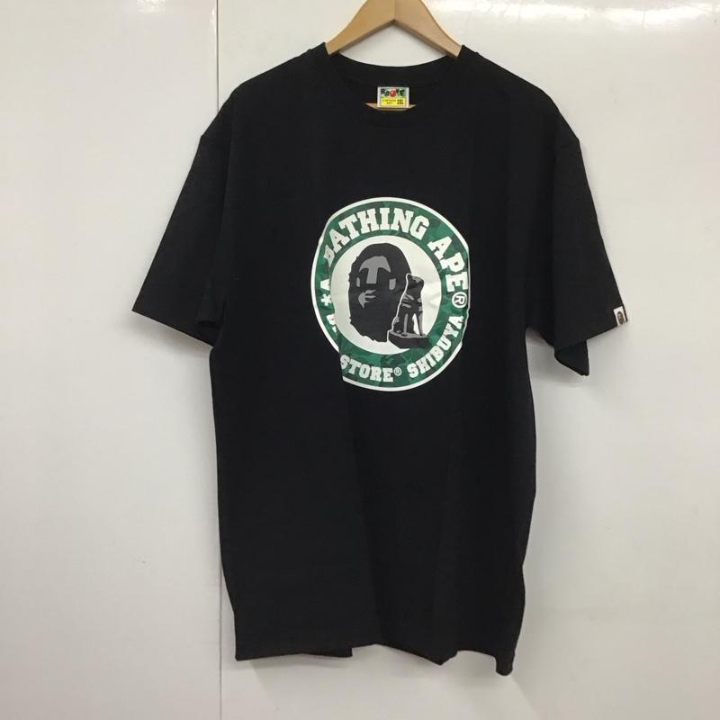 ベイプ BAPE Tシャツ 半袖 半袖カットソー プリントTシャツ クルーネックカットソー XXL プリント 黒 / ブラック /  メンズ USED 古着 中古 10130684