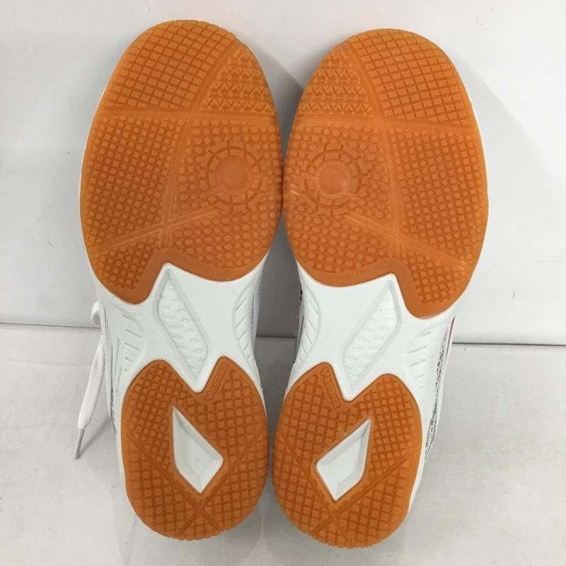 ヤサカ YASAKA スニーカー スニーカー E-200 ジェット インパクト 卓球シューズ 24cm 箱有 24.0cm ロゴ、文字 白 / ホワイト / X 赤 / レッド /  レディース USED 古着 中古 10147915