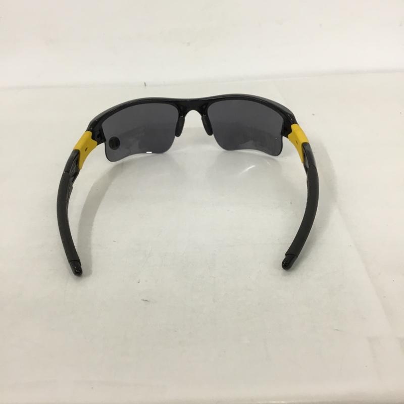オークリー OAKLEY めがね・サングラス サングラス 12-791 FLAK スポーツサングラス ミラーレンズ 箱有 ワンポイント 黒 / ブラック / X 黄 / イエロー /  メンズ USED 古着 中古 10129370
