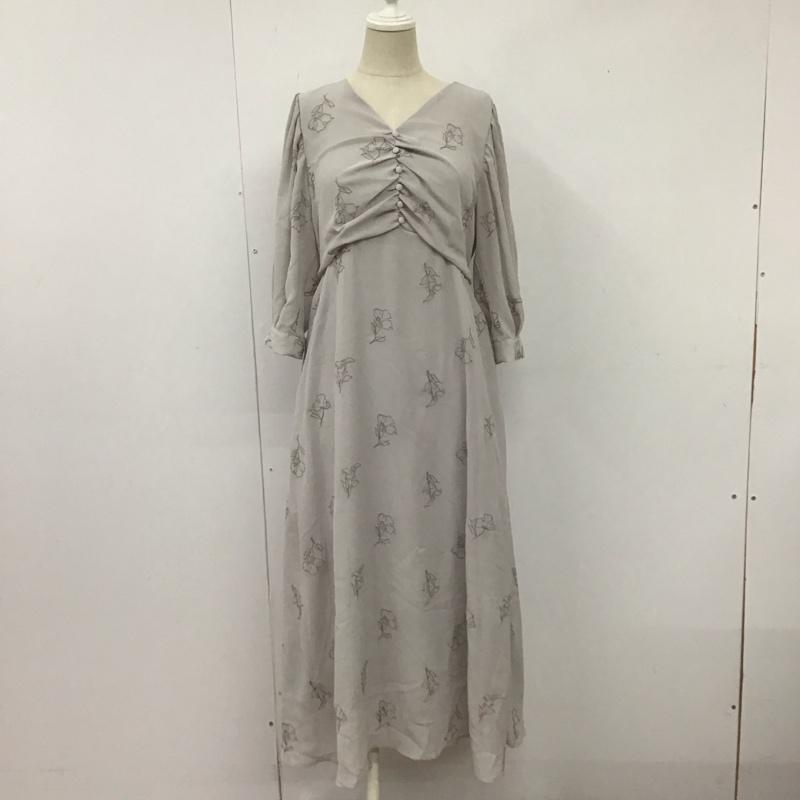 マジェスティックレゴン MAJESTIC LEGON ワンピース ロングスカート 1017069701 エンブロイダリーレディワンピース M 刺繍 灰 / グレー /  レディース USED 古着 中古 10108657